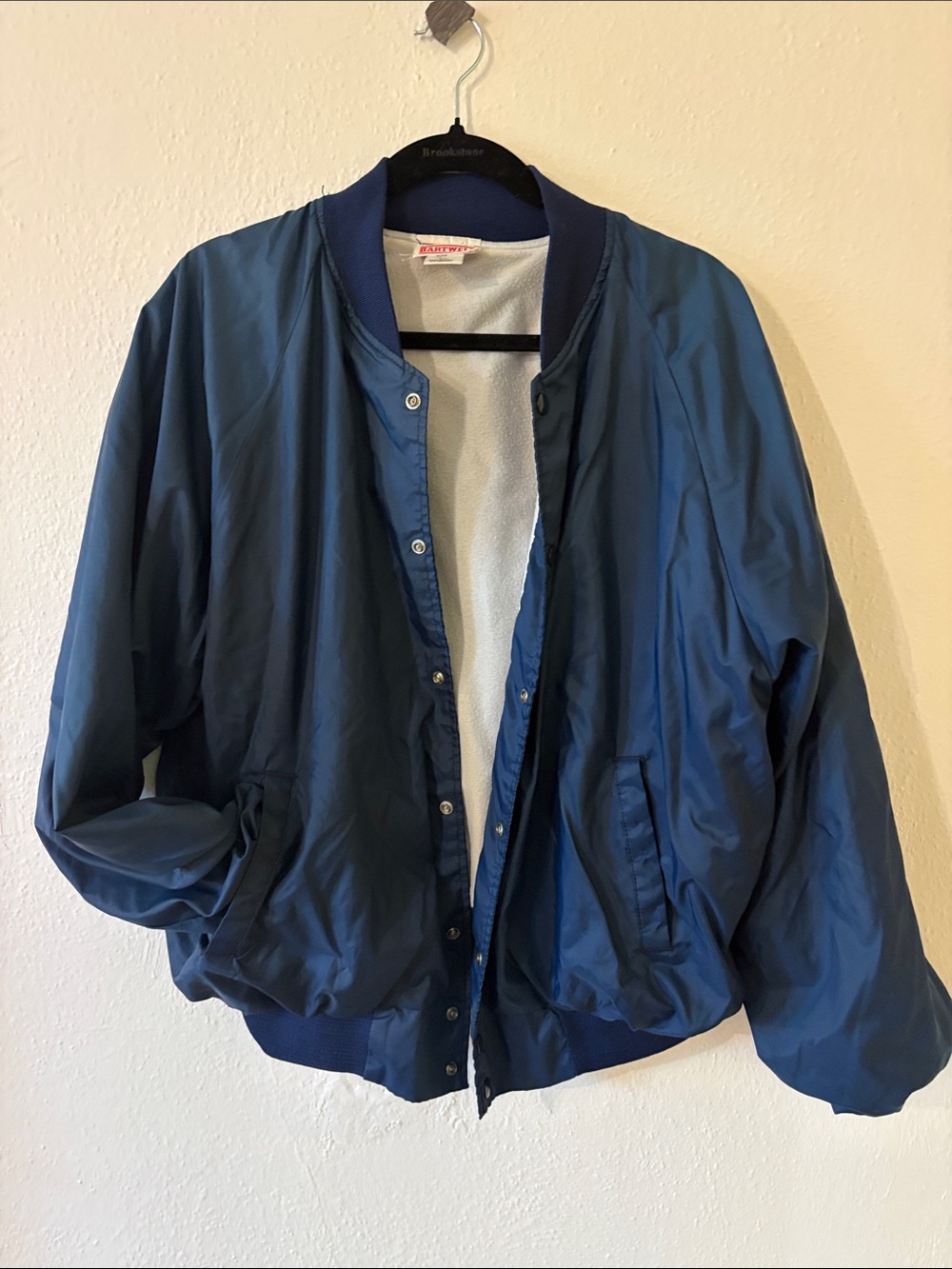 Vintage HARTWELL Blue Bomber Jacket - Classic Lightweight Bomber